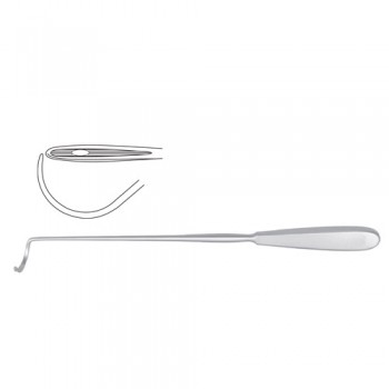 Deschamps Ligature Needle Blunt for Left Hand Stainless Steel, 27 cm - 10 3/4"